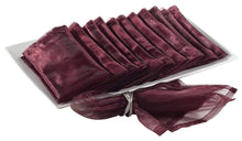 Load image into Gallery viewer, Sheer Organza 20" Dinner Napkin: 6 in Burgundy