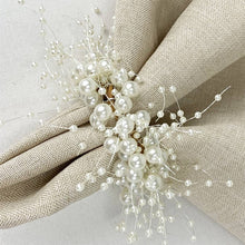 Load image into Gallery viewer, Faux Pearl Wreath Napkin Ring