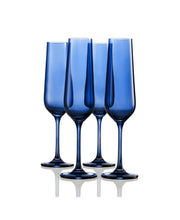 Load image into Gallery viewer, Cobalt Blue Champagne Flutes