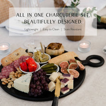Load image into Gallery viewer, 10 Piece Black Charcuterie Board Set