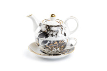 Load image into Gallery viewer, Peony Fine Porcelain Tea Set for One
