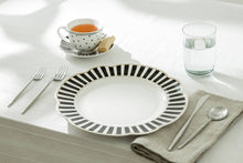 Load image into Gallery viewer, Josephine Black Stripes Fine Porcelain Dinner Plate
