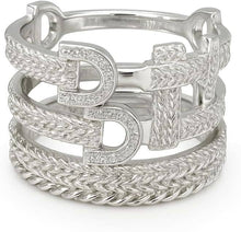 Load image into Gallery viewer, Silver Interlocking Loops Napkin Ring