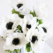 Load image into Gallery viewer, Single Spray Faux Anemones- White