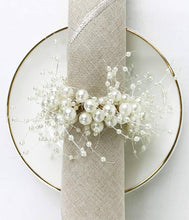 Load image into Gallery viewer, Faux Pearl Wreath Napkin Ring