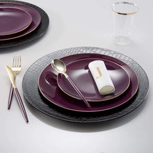 Load image into Gallery viewer, Black Snakeskin Look Charger Plate