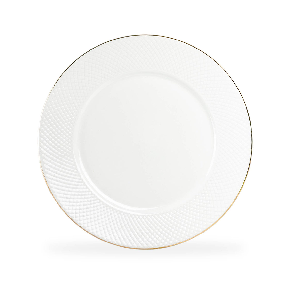 White Gold Sia 10.5" Fine Porcelain Dinner Plate