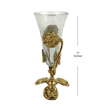 Load image into Gallery viewer, Solid Brass Beautiful Rose Stand Set of 2
