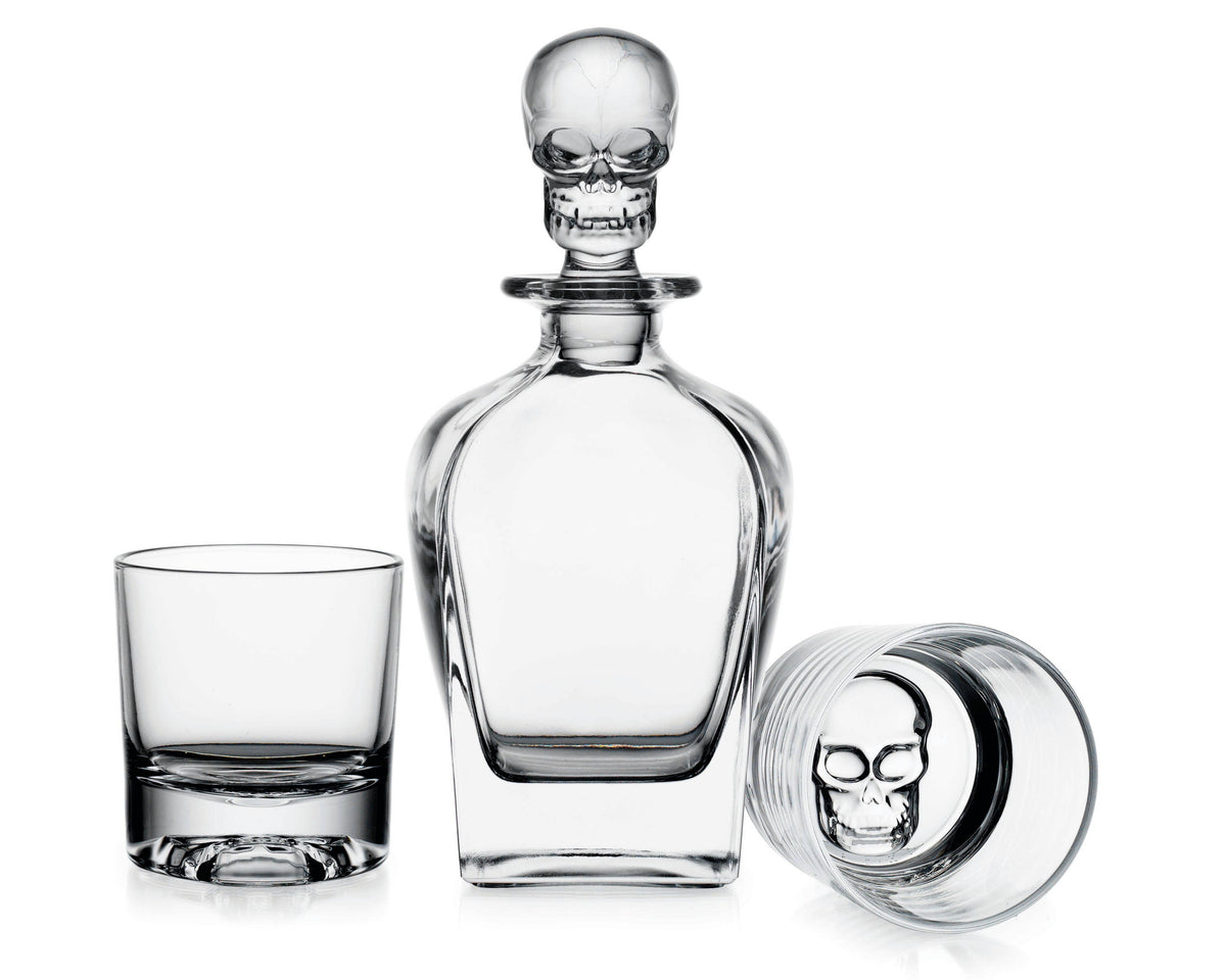 Skull Decanter & Whiskey Glasses