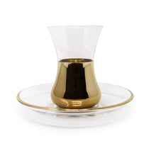 Load image into Gallery viewer, Modern Gold Tea Cup, Set of 6
