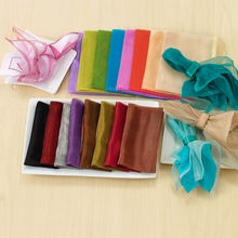 Load image into Gallery viewer, Sheer Organza 20&quot; Dinner Napkin: 6 in Burgundy
