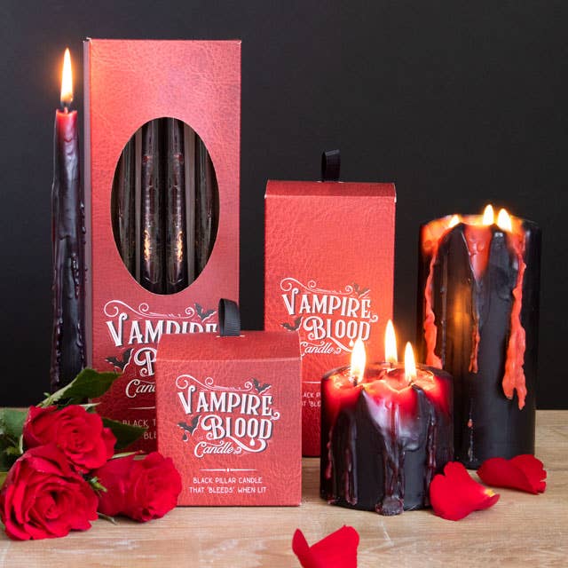 Large Gothic Vampire Blood Pillar Candle