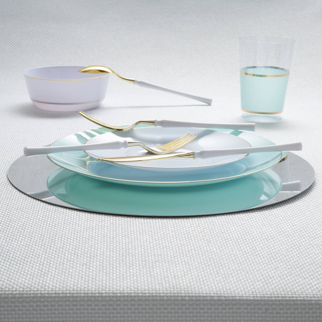 Mirrored Charger Plate- Bendable Silver