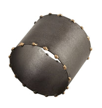 Load image into Gallery viewer, Graphite Dotted Rim Metal Napkin Ring
