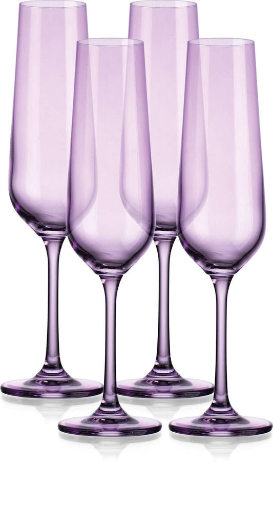 Purple Champagne Flutes