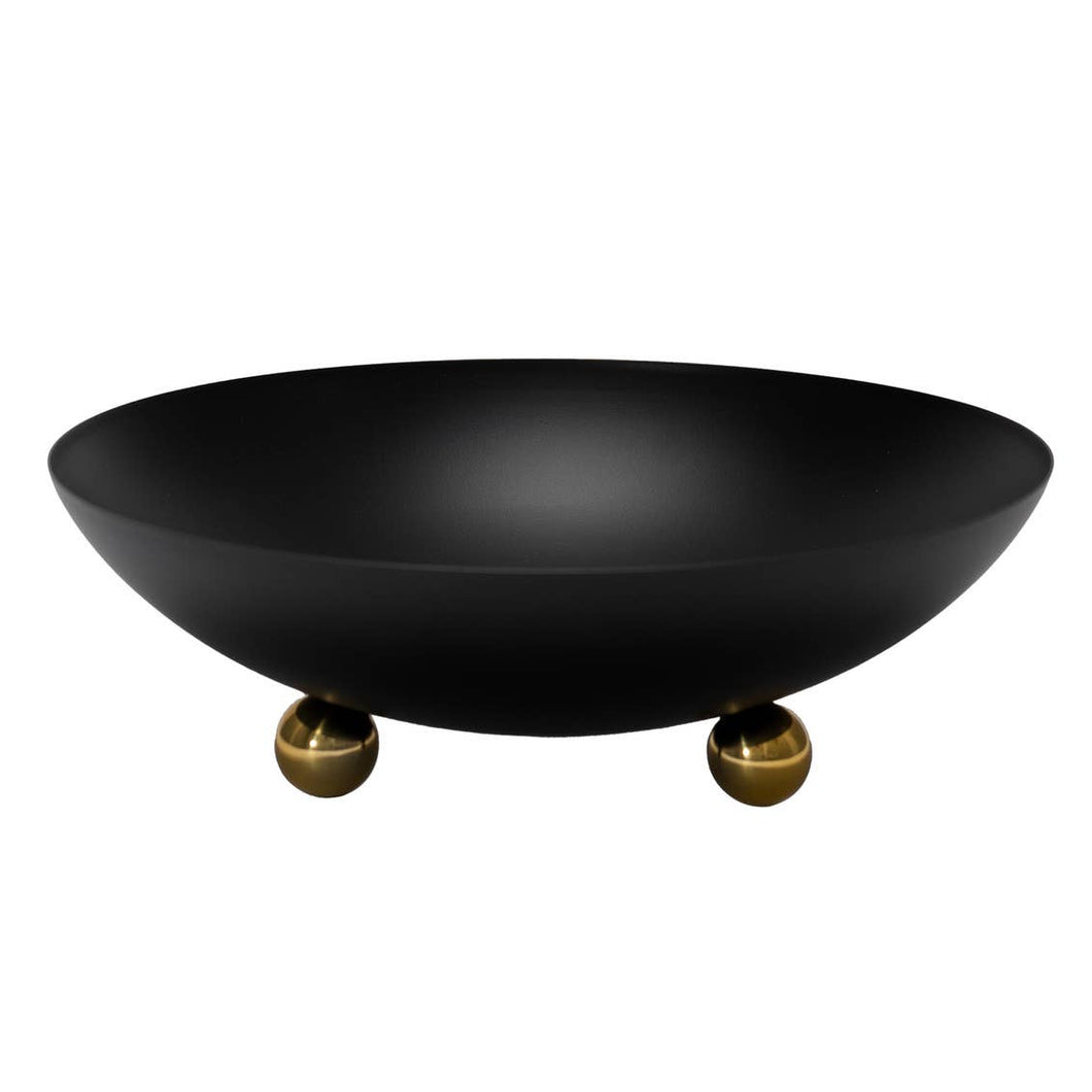 Gold Footed Black Bowl