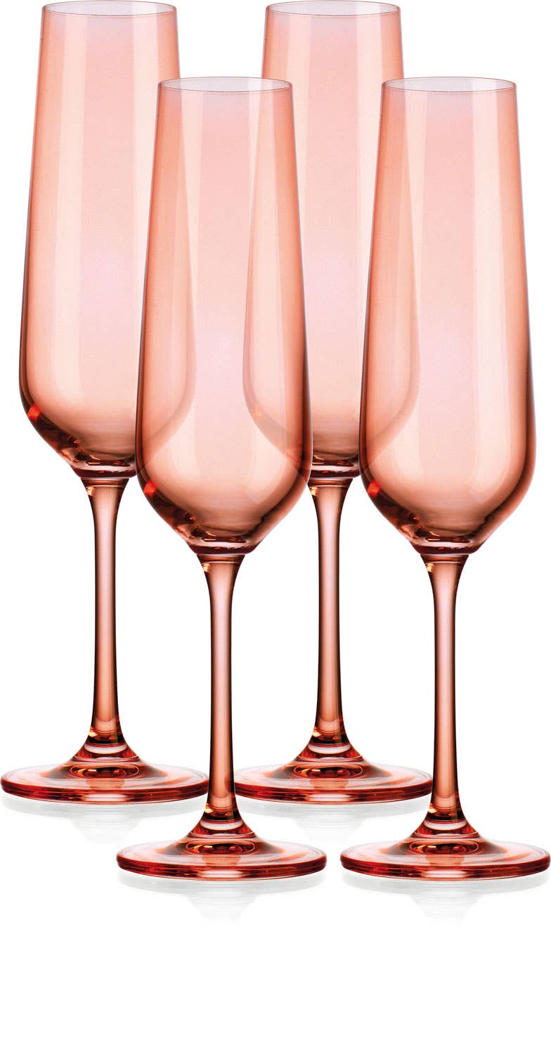 Green Champagne Flutes