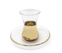 Load image into Gallery viewer, Modern Gold Tea Cup, Set of 6
