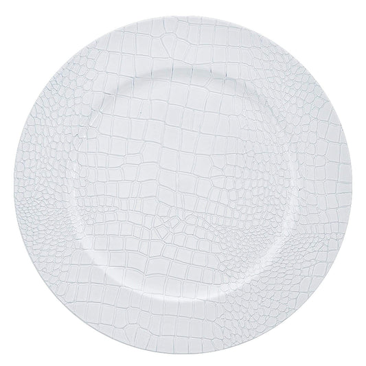 White Snakeskin Look - Charger