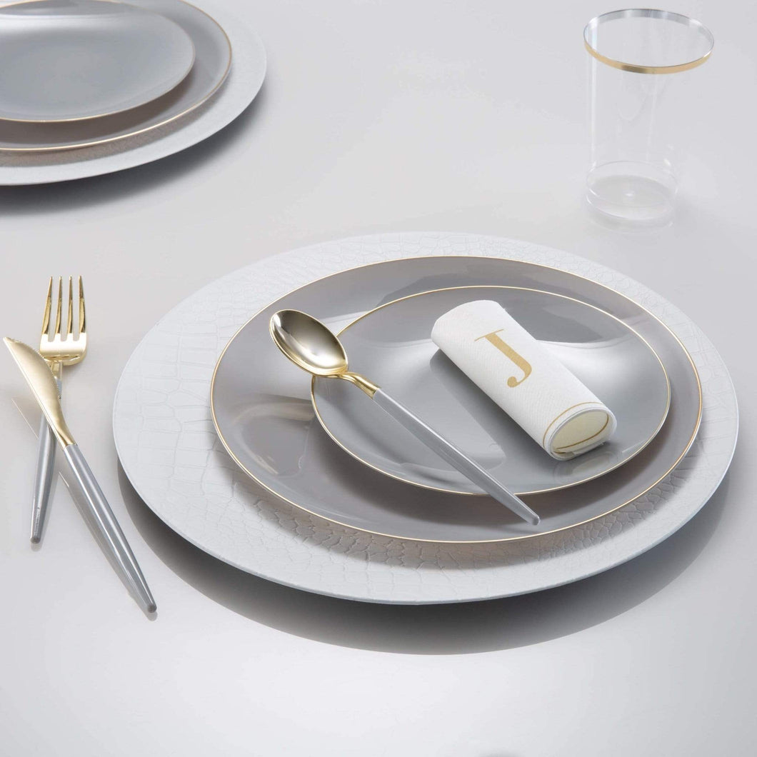 White Snakeskin Look - Charger