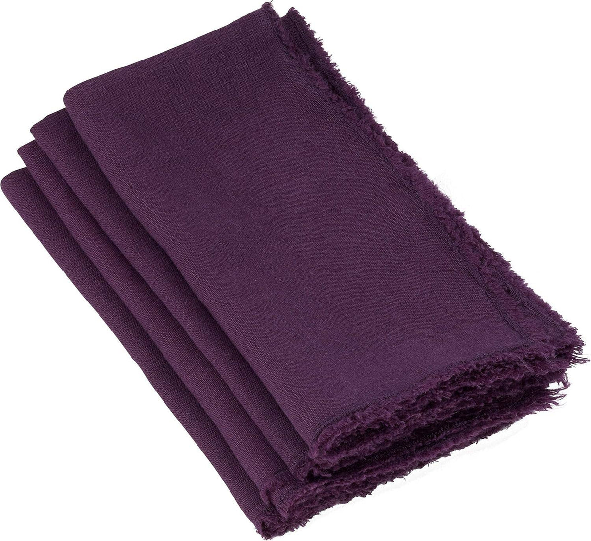 Purple Stone Washed Pure Linen 20" Dinner Napkin