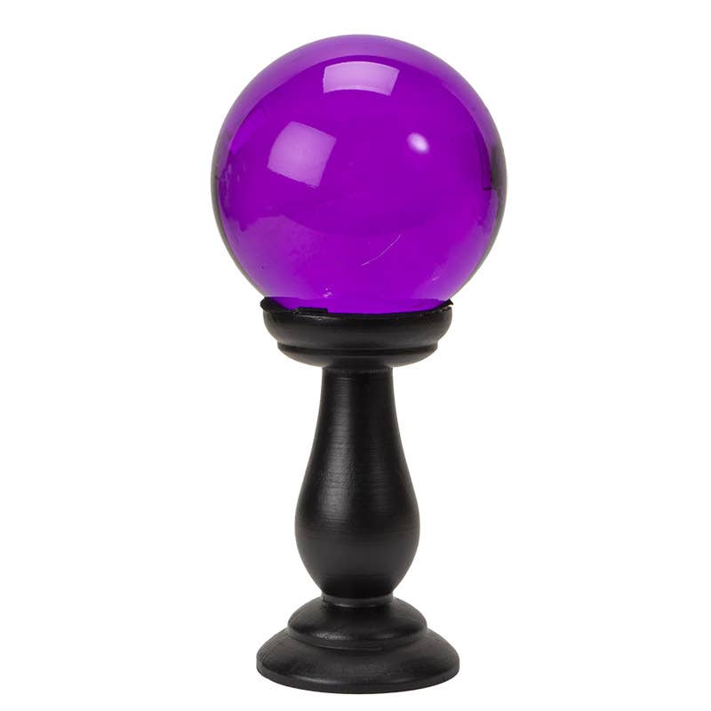 Purple Crystal Ball with Stand - Small