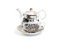 Load image into Gallery viewer, Peony Fine Porcelain Tea Set for One
