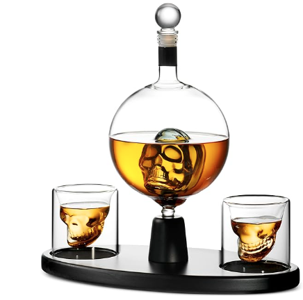 Skull Decanter & Glasses Set