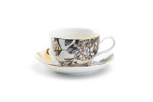 Load image into Gallery viewer, Peony Fine Porcelain Tea Cup and Saucer
