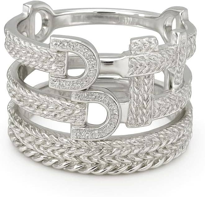 Silver Interlocking Loops Napkin Ring
