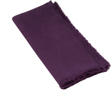 Load image into Gallery viewer, Purple Stone Washed Pure Linen 20&quot; Dinner Napkin
