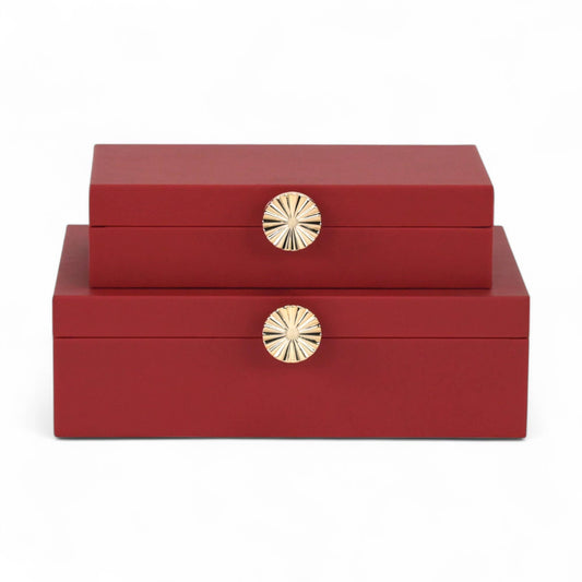 Solara Decorative Box Set - Red