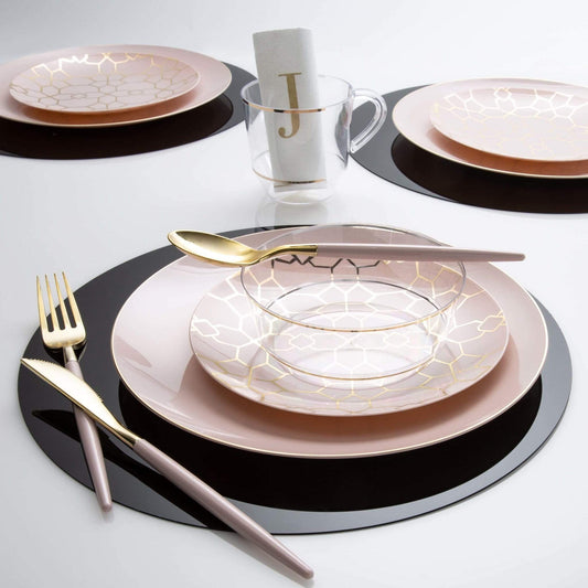 Mirrored Charger Plate- Bendable Black