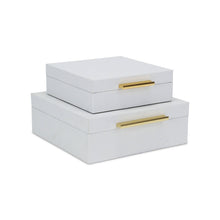 Load image into Gallery viewer, Asher Decorative Box Set: White Snakeskin

