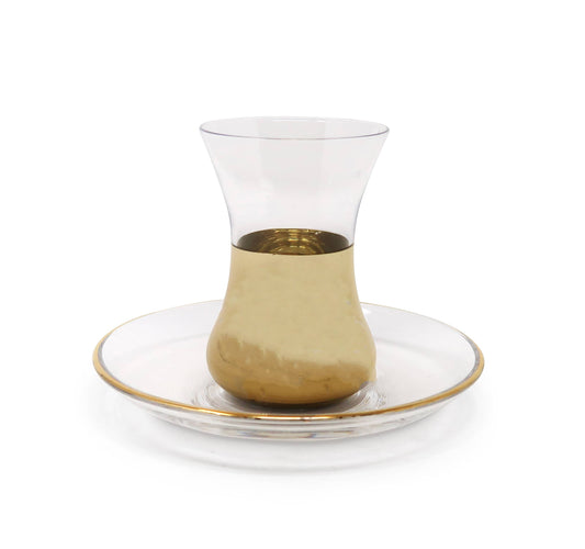 Modern Gold Tea Cup, Set of 6