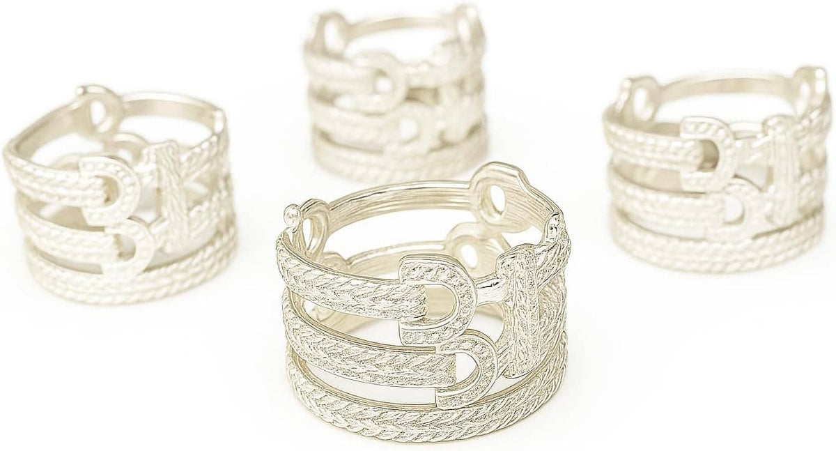 Silver Interlocking Loops Napkin Ring