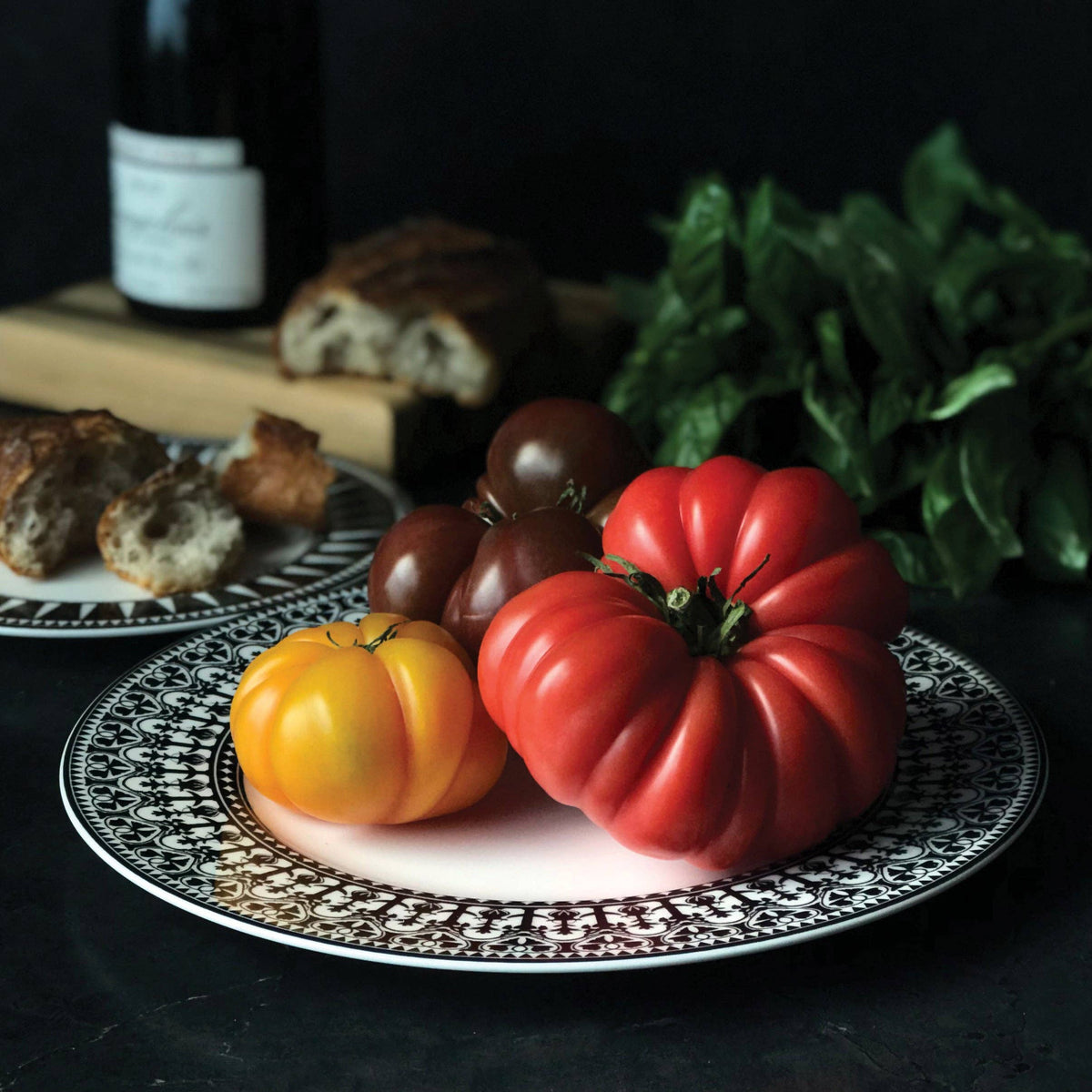 Casablanca Rimmed Dinner Plate: Set of 4