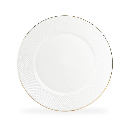 White Gold Sia 10.5" Fine Porcelain Dinner Plate