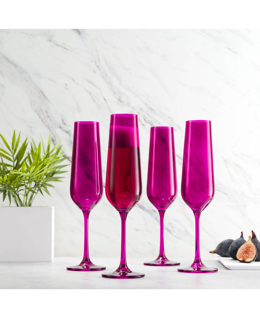 Amethyst Champagne Flutes