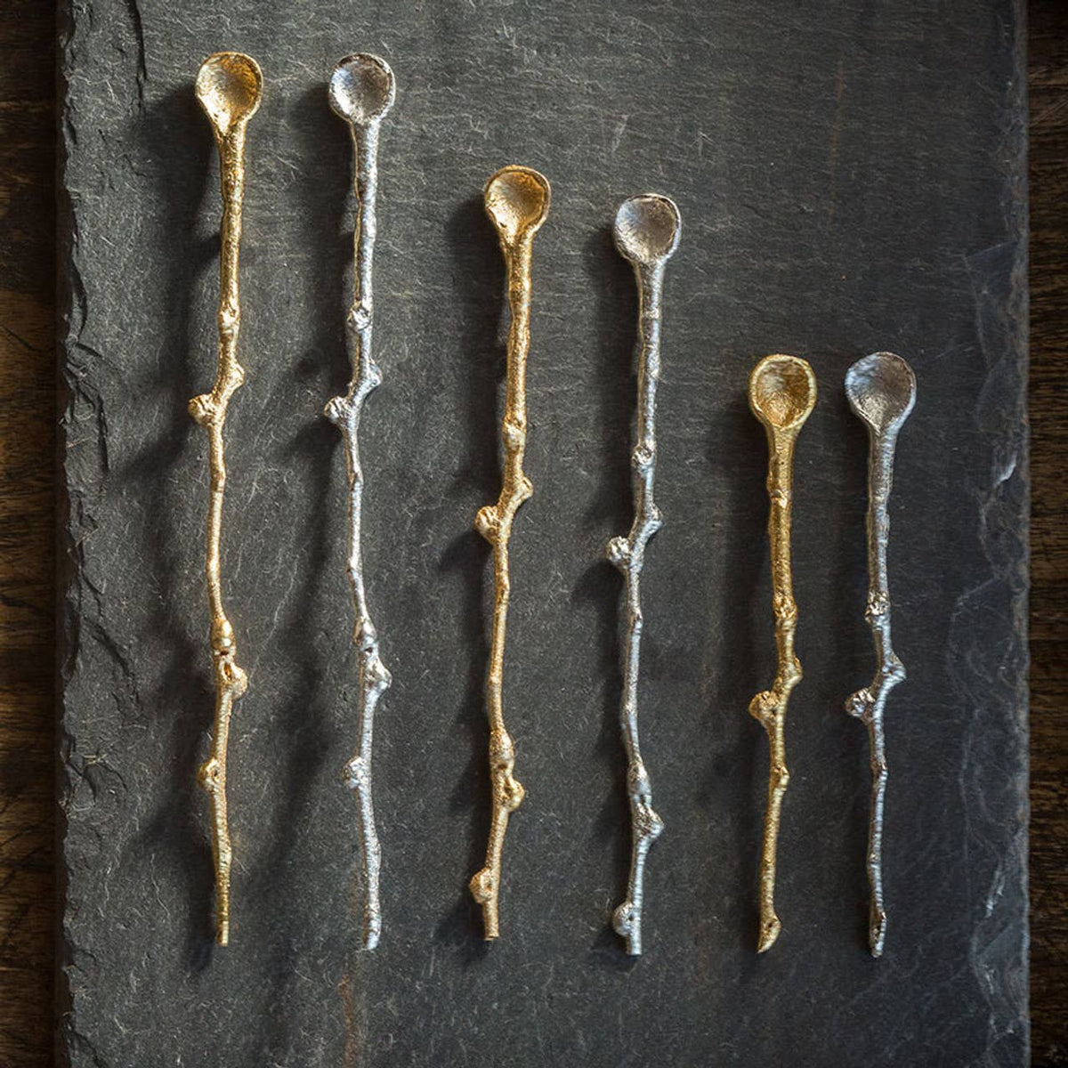 Seasonings Serving Spoon: Gold Leaf - Small