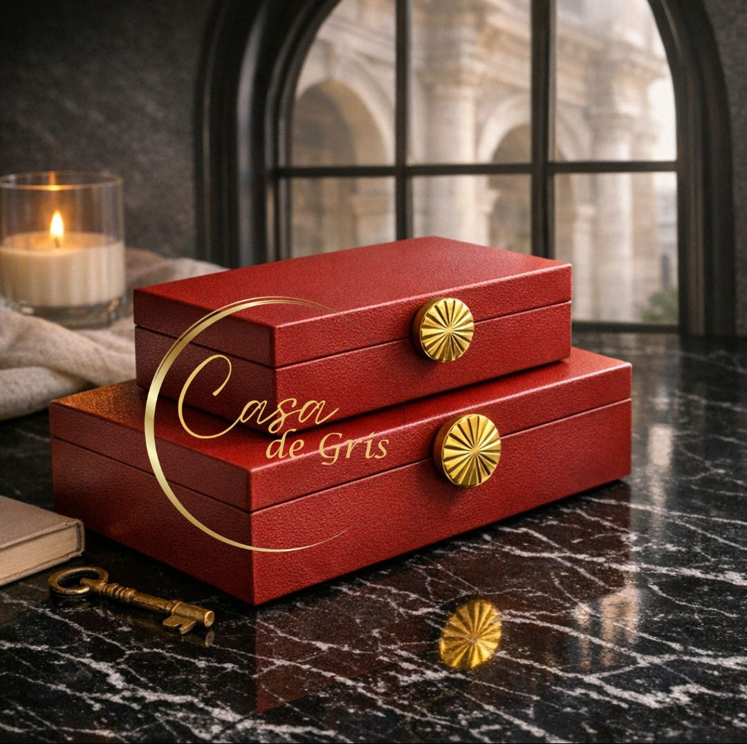 Solara Decorative Box Set - Red